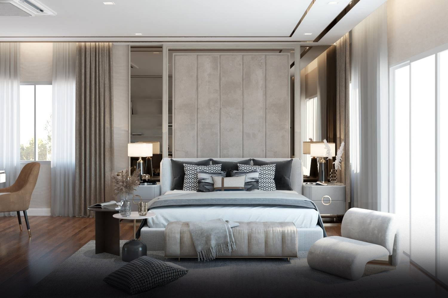 ผลงานออกแบบ Q - houseสไตล์ Mordern Luxury 400 ตร.ม. - Queen Enterprise ...