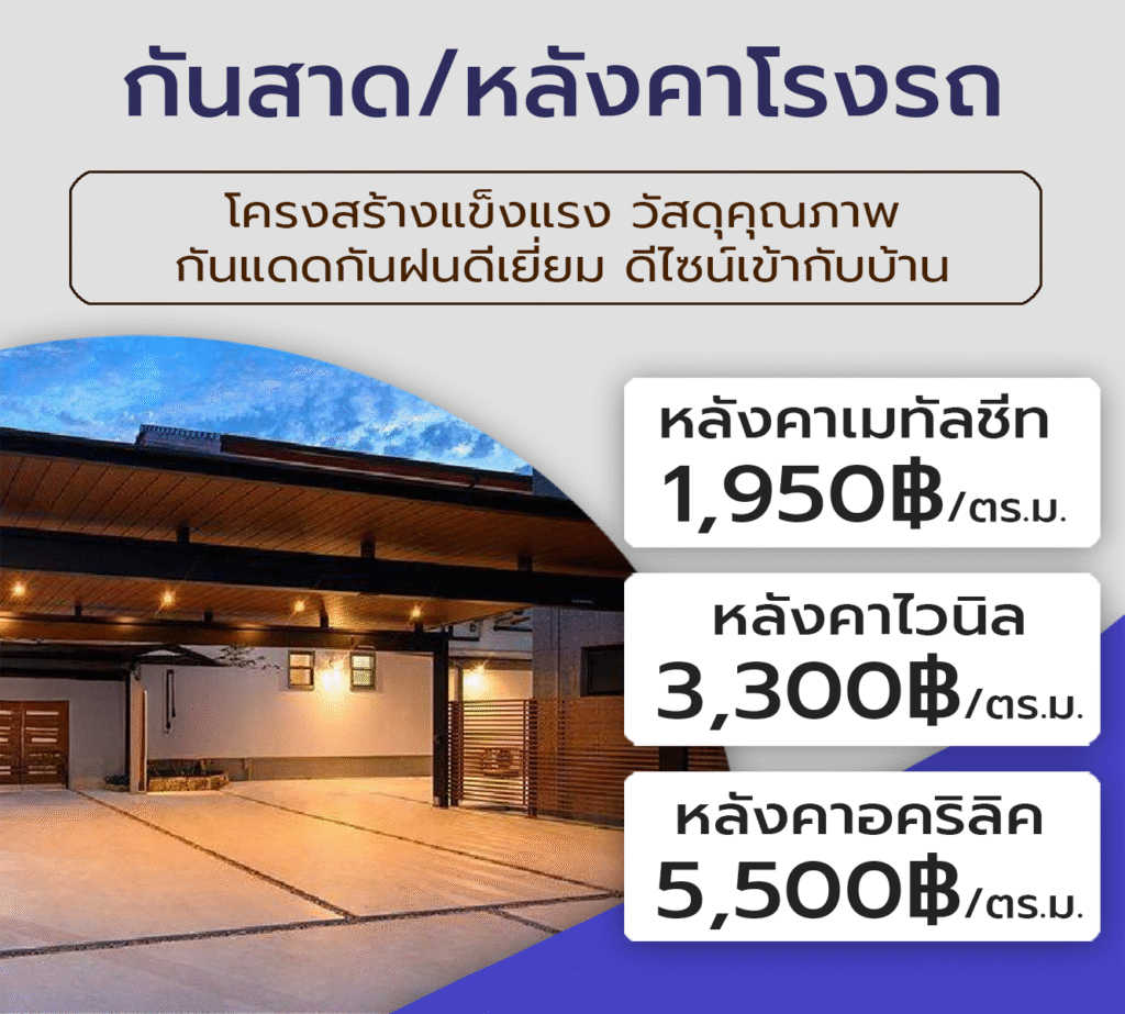 กันสาดหลังคาโรงรถ, รับทำหลังคาโรงรถ, หลังคาไวนิล, หลังคาชินโคไลท์, หลังคาเมทัลชีท, ผลงานติดตั้งจริง, Queen Enterprise Construction Company, ต่อเติมหลังคาโรงรถ, กันสาดดีไซน์หรู, โครงเหล็กหลังคา, วิศวกรควบคุมงาน, งานฝีมือประณีต, หลังคากันความร้อน, หลังคาโรงรถสไตล์โมเดิร์น