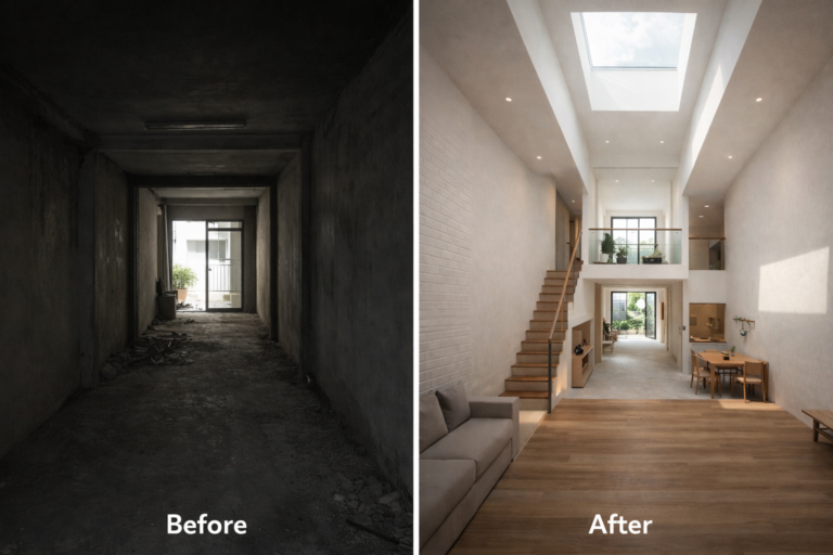 ตึกแถวร้อน อับ แก้ยังไง, ระบายอากาศตึกแถว, ตึกแถวไม่มีแสงธรรมชาติ, วิธีทำให้ตึกแถวเย็นขึ้น, แก้บ้านมืด