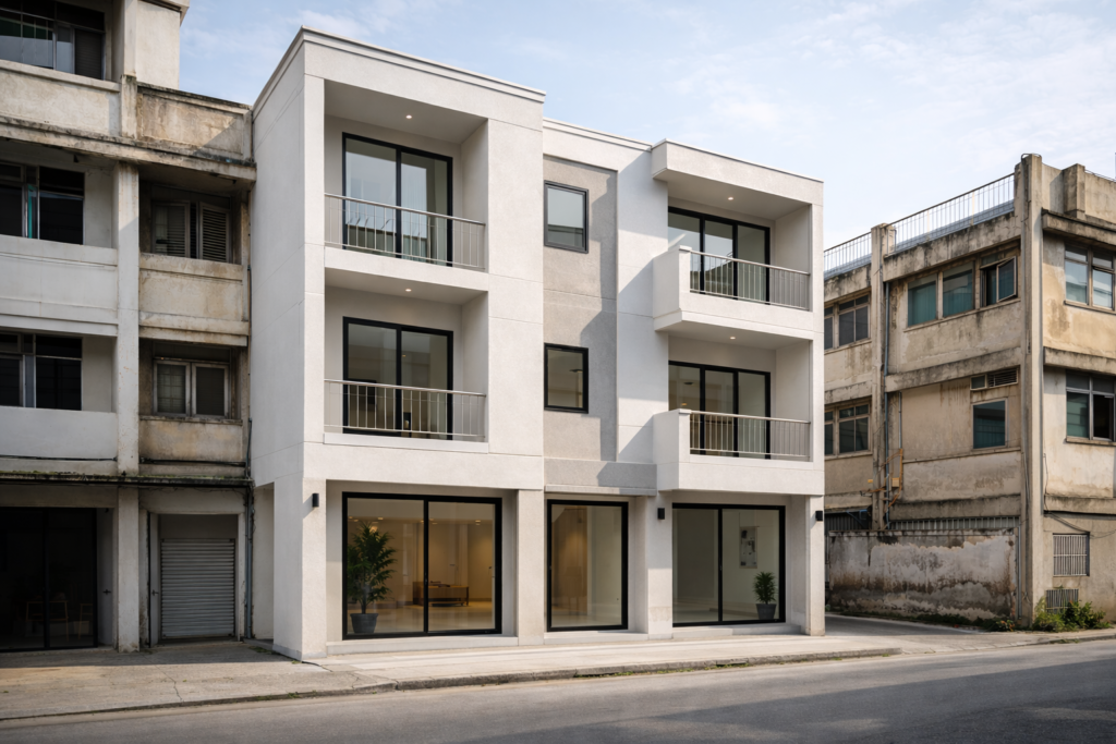 รีโนเวทตึกแถวปล่อยเช่า, ฟาซาดตึกแถวรีโนเวท, ตึกแถวปล่อยเช่าพร้อมใช้งาน, รีโนเวทตึกแถวเพื่อการลงทุน, ฟาซาดโมเดิร์นตึกแถว, เพิ่มมูลค่าเช่าด้วยรีโนเวท